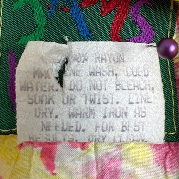 Vintage Jams World La Rosa Mini Dress Size 3JR Rayon Island Life Hawaiian - Picture 9 of 10